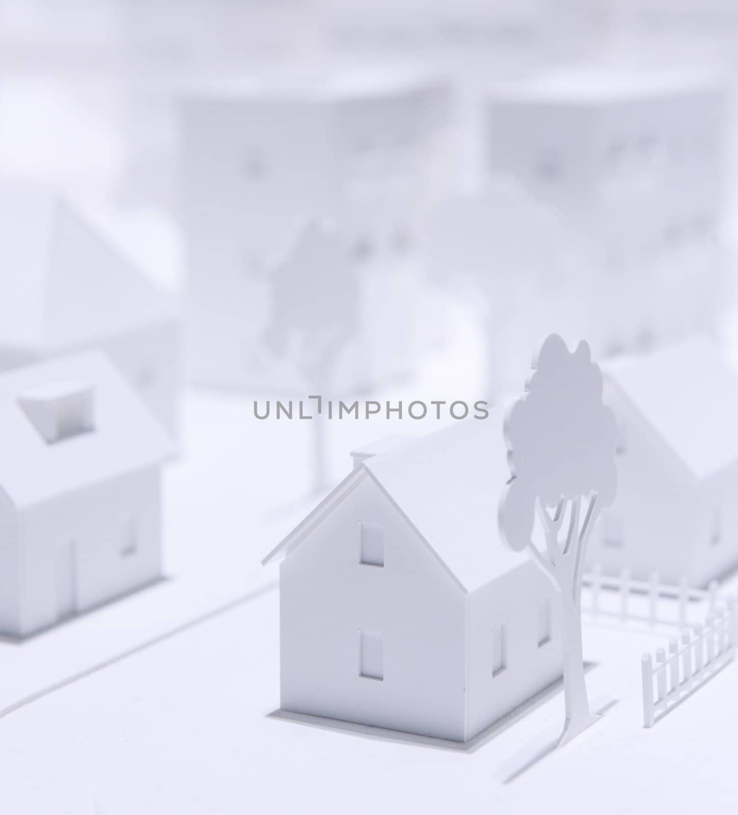 Plastic White Model Houses