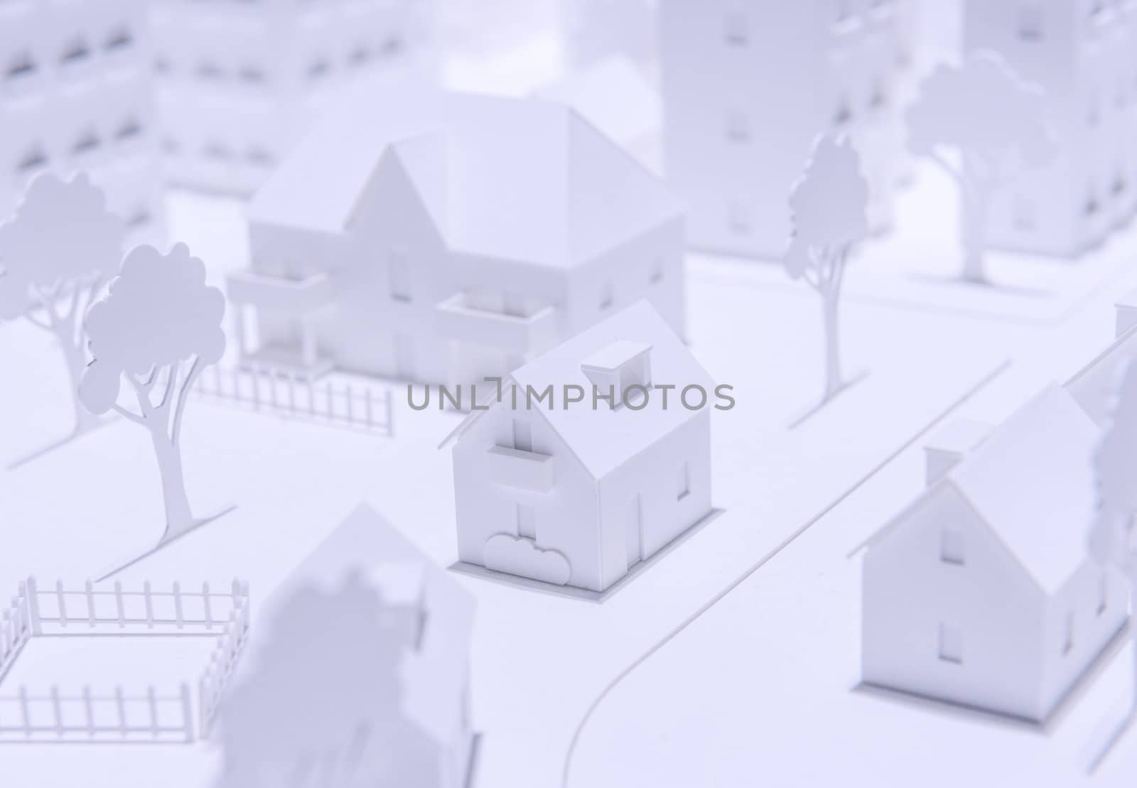 Plastic White Model Houses