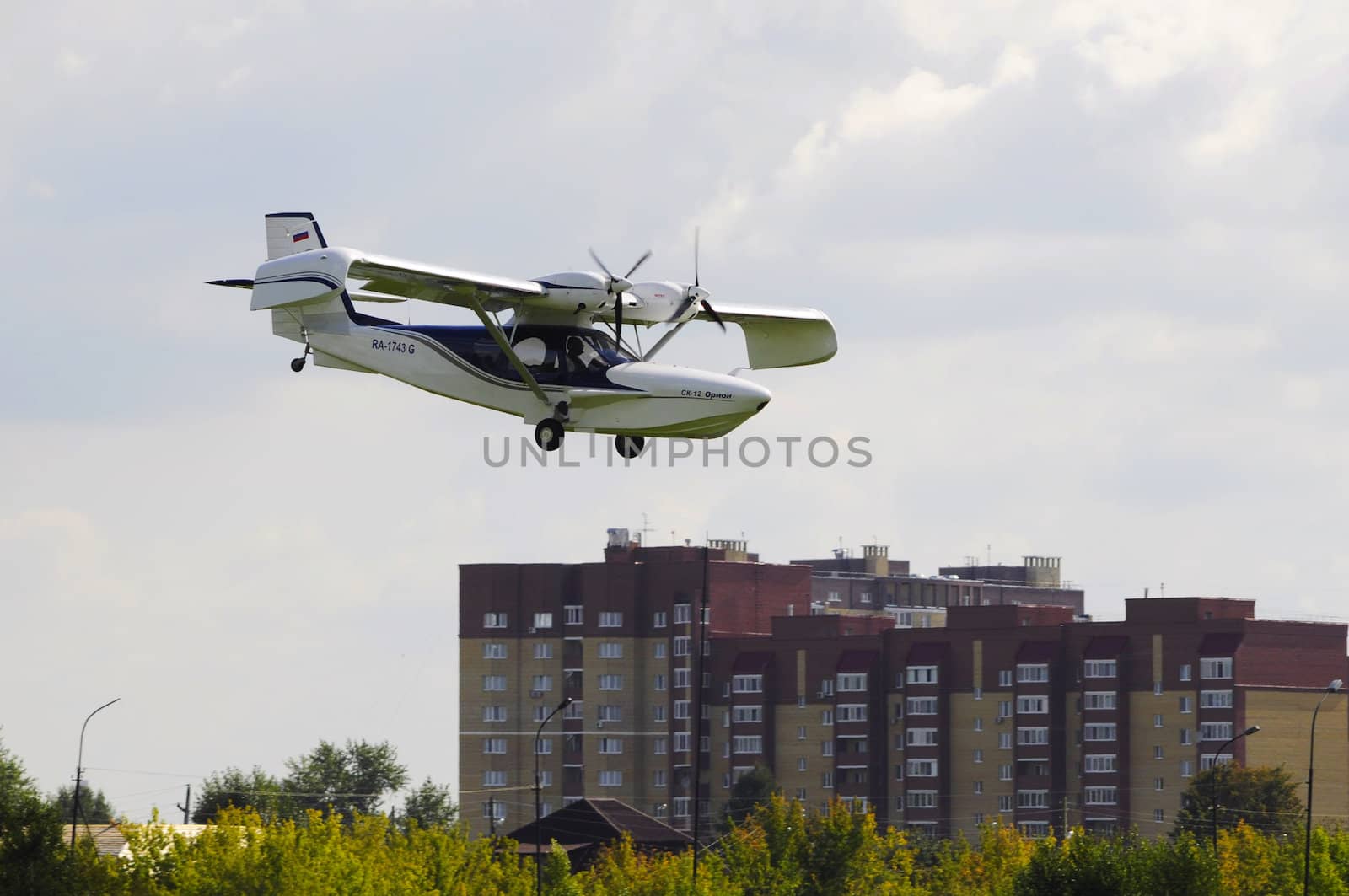 Air show "On a visit at Utair". Tyumen, Russia. 16.08.2014. Orion SK-12 amphibian