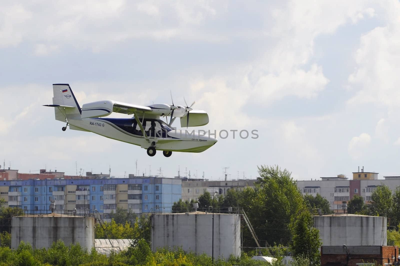 Air show "On a visit at Utair". Tyumen, Russia. 16.08.2014. Orion SK-12 amphibian