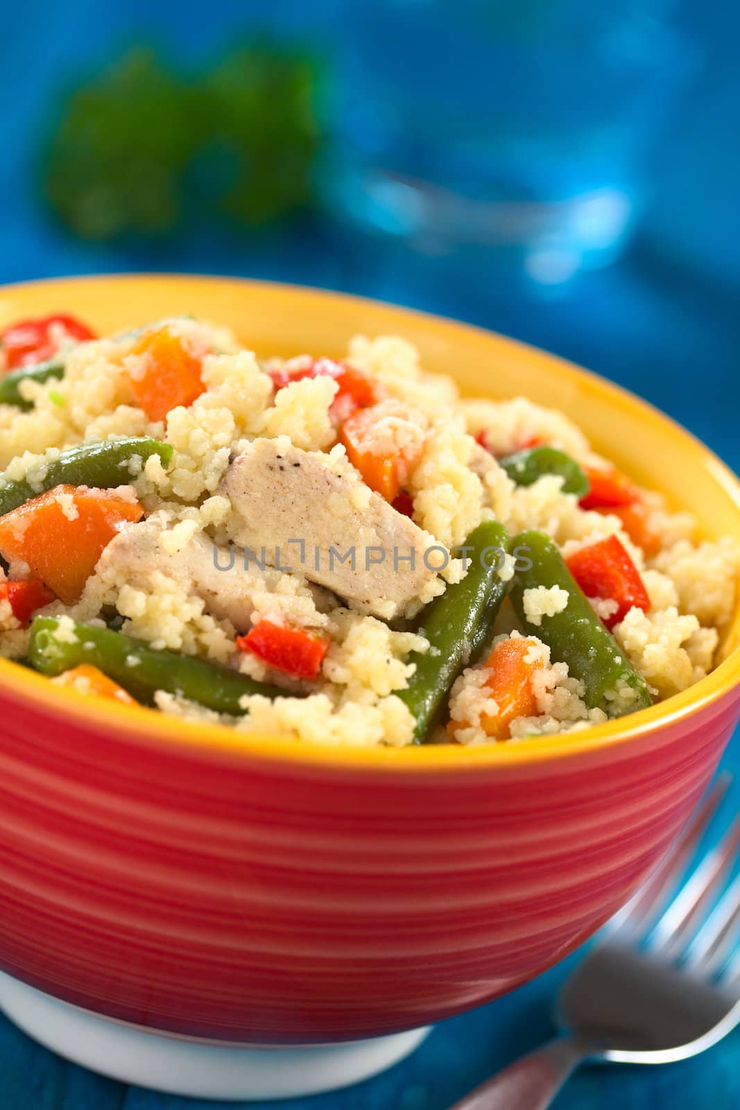 Couscous with Chicken, Green Bean, Carrot and Bell Pepper by ildi