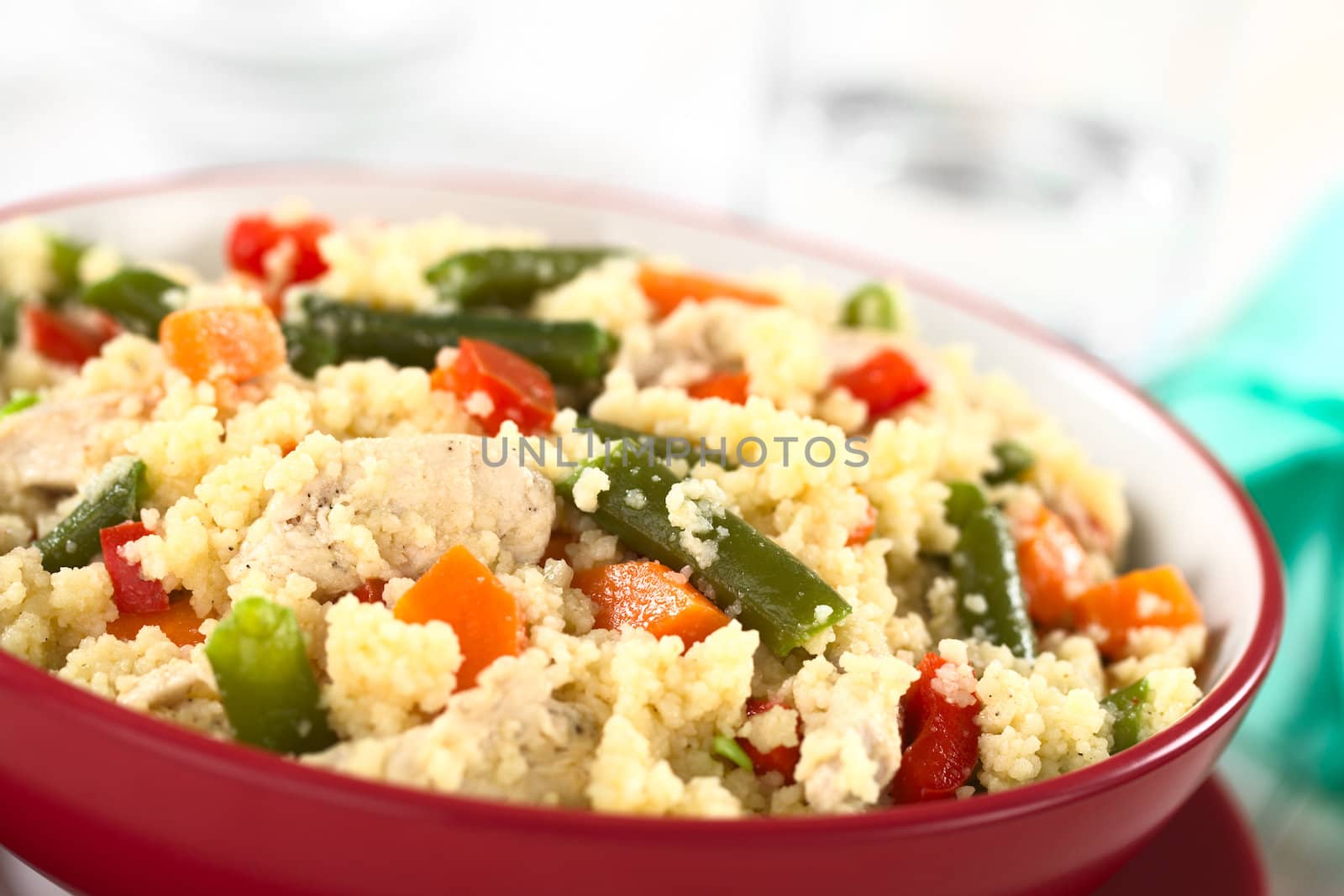 Couscous with Chicken, Green Bean, Carrot and Bell Pepper by ildi