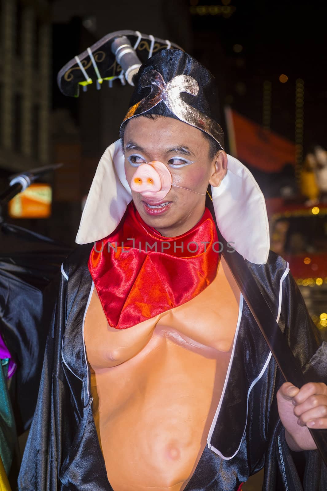 SAN FRANCISCO - FEB 15 : An unidentified participant at the Chinese New Year Parade in San Francisco , California on February 15 2014 , It is the largest Asian event in North America 