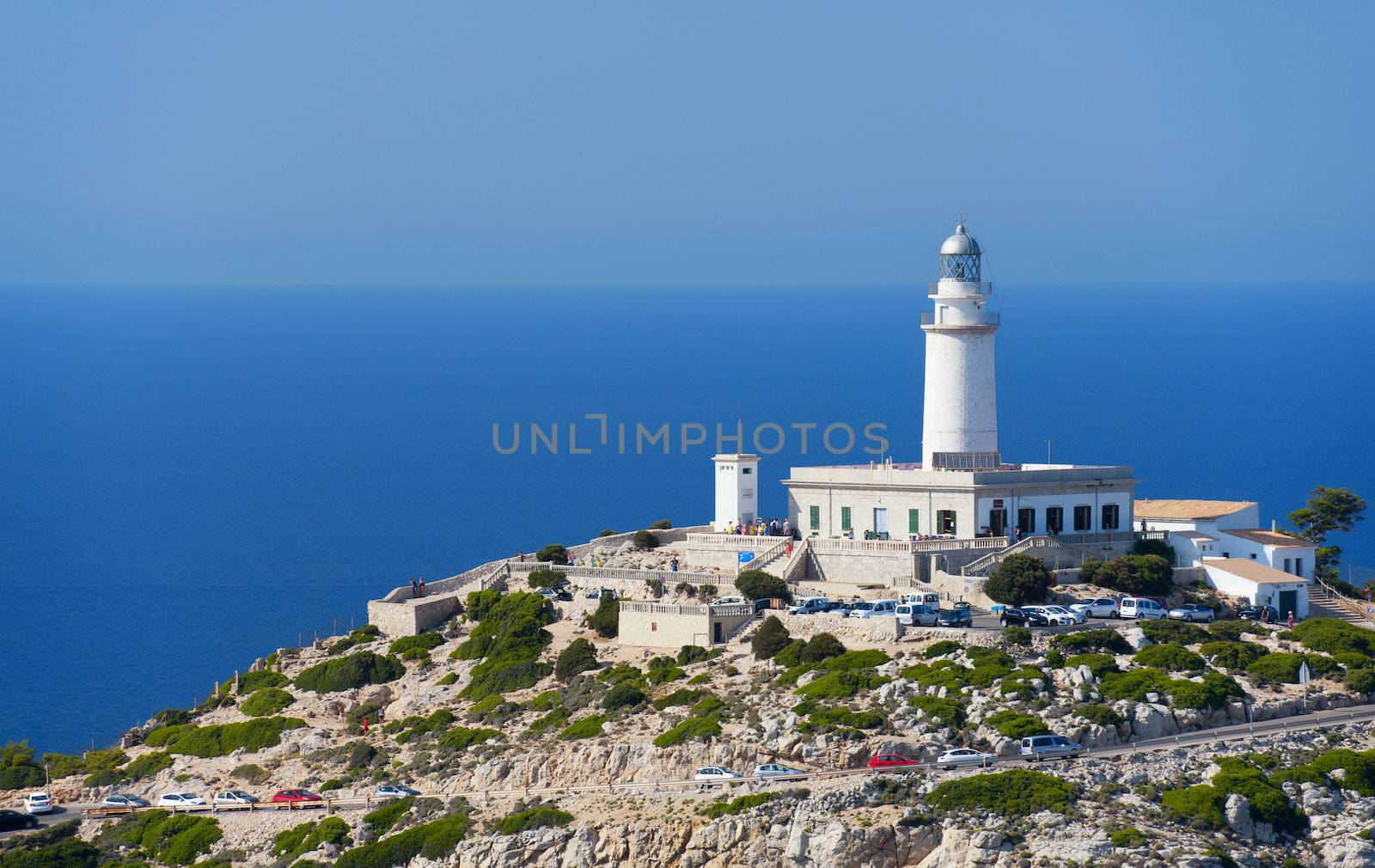 Lighthouse at Cape Formentor in the Coast of North Mallorca, Spain ( Balearic Islands )