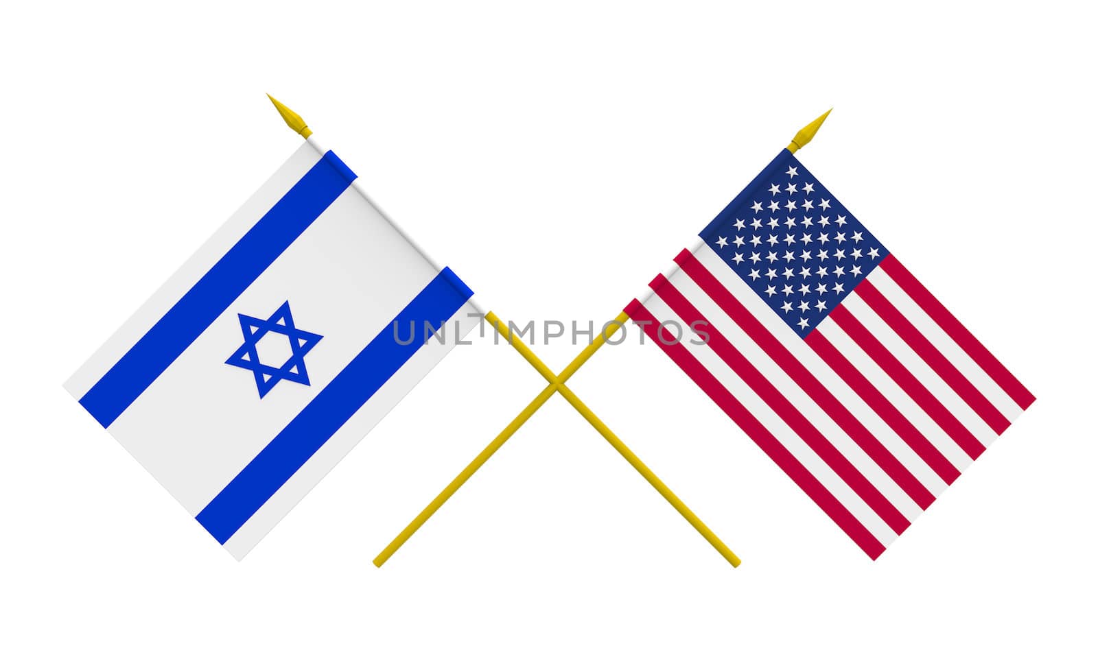 Flags, USA and Israel by Boris15