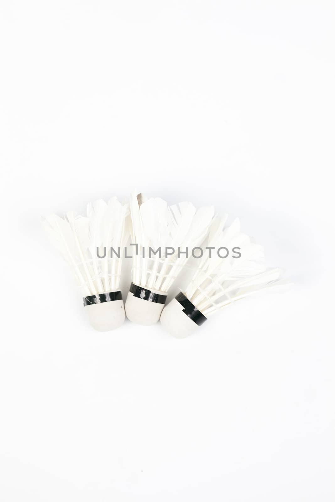 Shuttlecock on white isolated background.shuttlecock is sport.