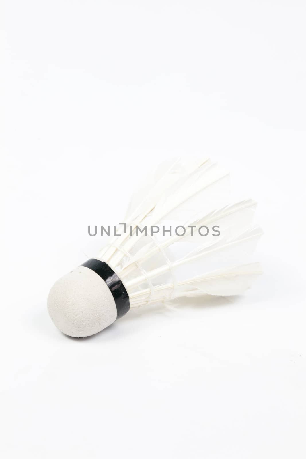 Shuttlecock on white isolated background.shuttlecock is sport.