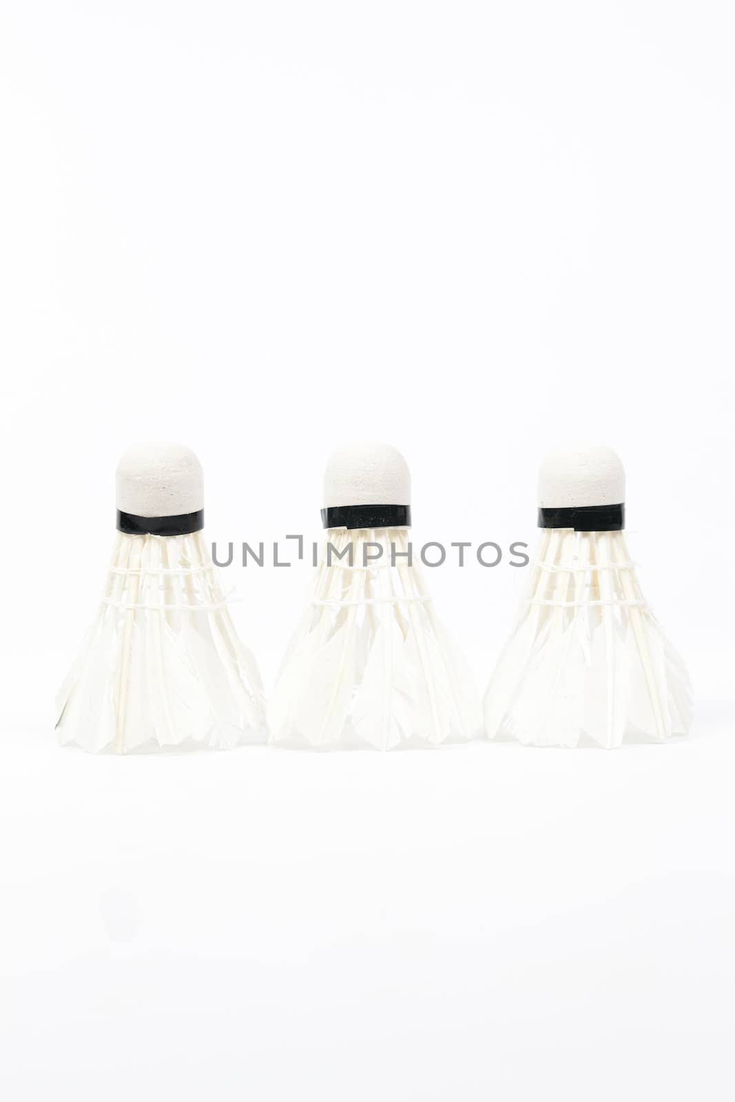 Shuttlecock on white isolated background.shuttlecock is sport.