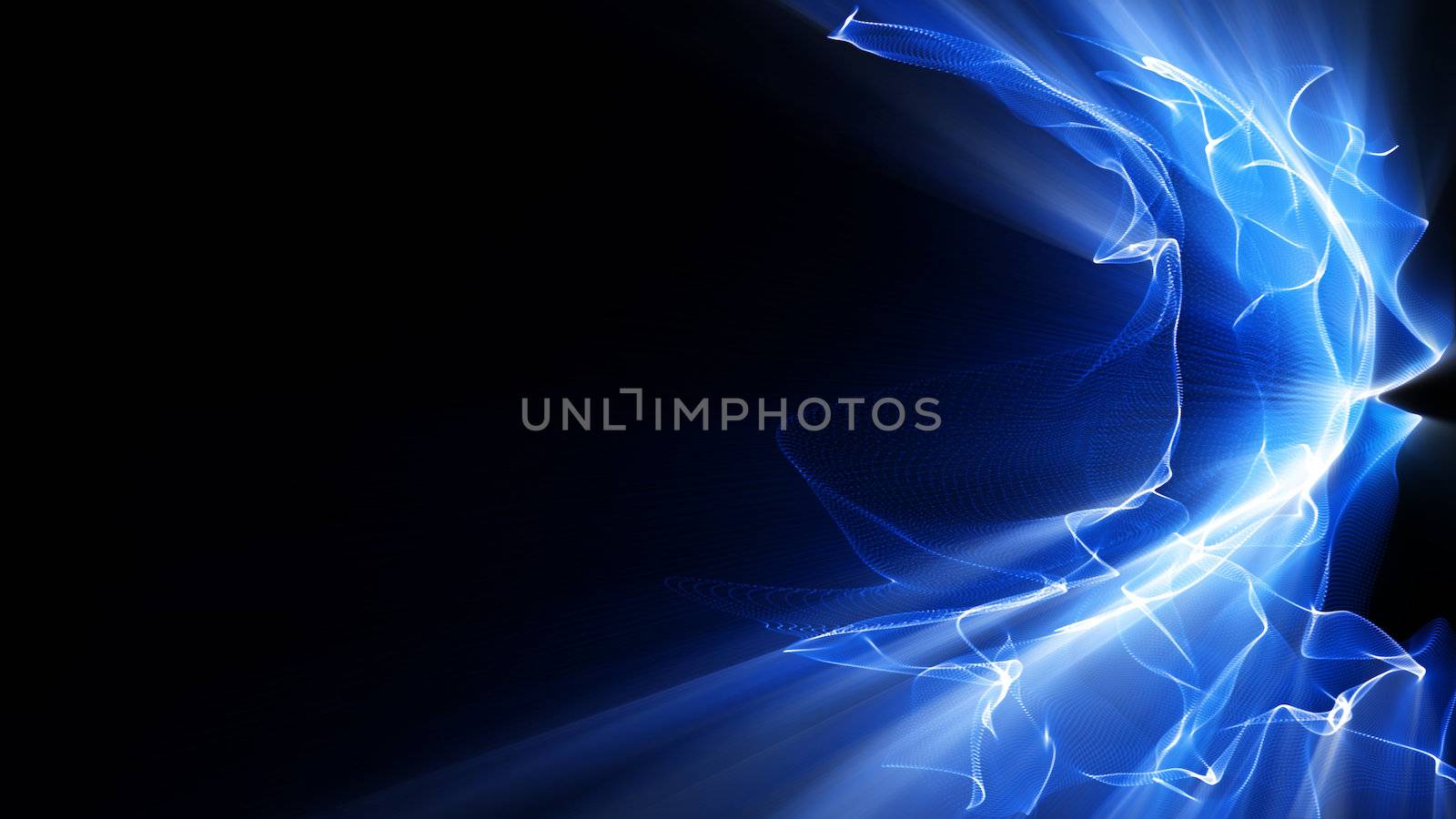 Light Effect 0392 - Waves of blue light undulate, ripple and shine.