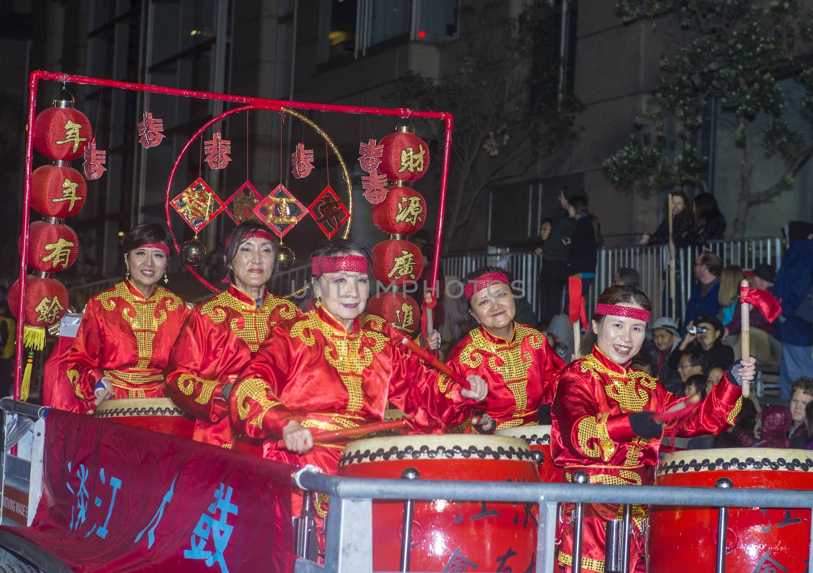 SAN FRANCISCO - FEB 15 : An unidentified participants at the Chinese New Year Parade in San Francisco , California on February 15 2014 , It is the largest Asian event in North America 