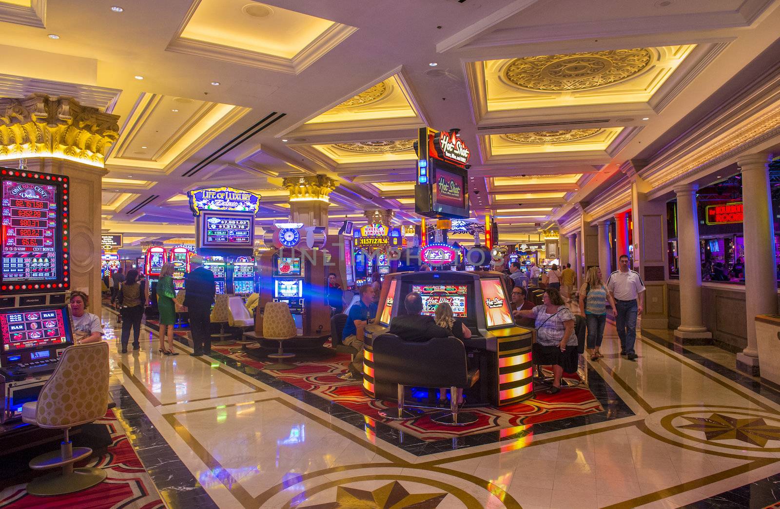 LAS VEGAS - MARCH 15 : The interior of the Venetian Casino in Las Vegas on March 15, 2014. With more than 4000 suites it's one of the most famous hotels in the world.