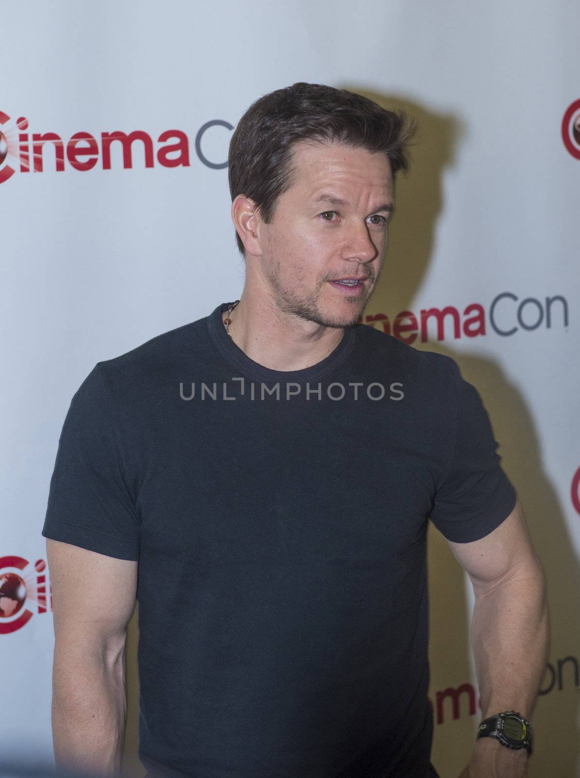 LAS VEGAS, NV - MARCH 24: Actor Mark Wahlberg arrives at the 2014 CinemaCon Paramount opening night presentation at Caesars Palace on March 24, 2014 in Las Vegas, Nevada