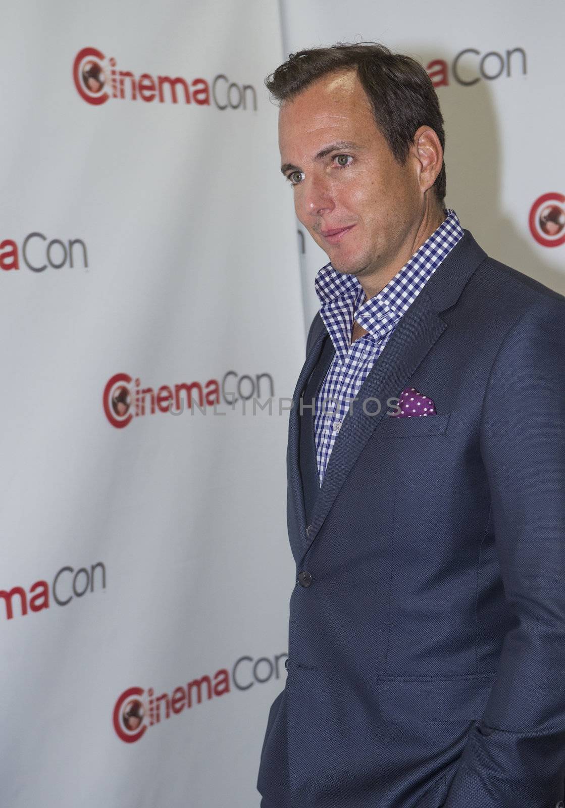 LAS VEGAS, NV - MARCH 24: Actor Will Arnett arrives at the 2014 CinemaCon Paramount opening night presentation at Caesars Palace on March 24, 2014 in Las Vegas, Nevada