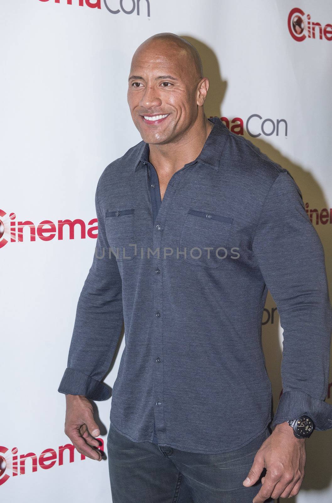 LAS VEGAS, NV - MARCH 24:  Dwayne Johnson (The Rock) arrives at the 2014 CinemaCon Paramount opening night presentation at Caesars Palace on March 24, 2014 in Las Vegas, Nevada