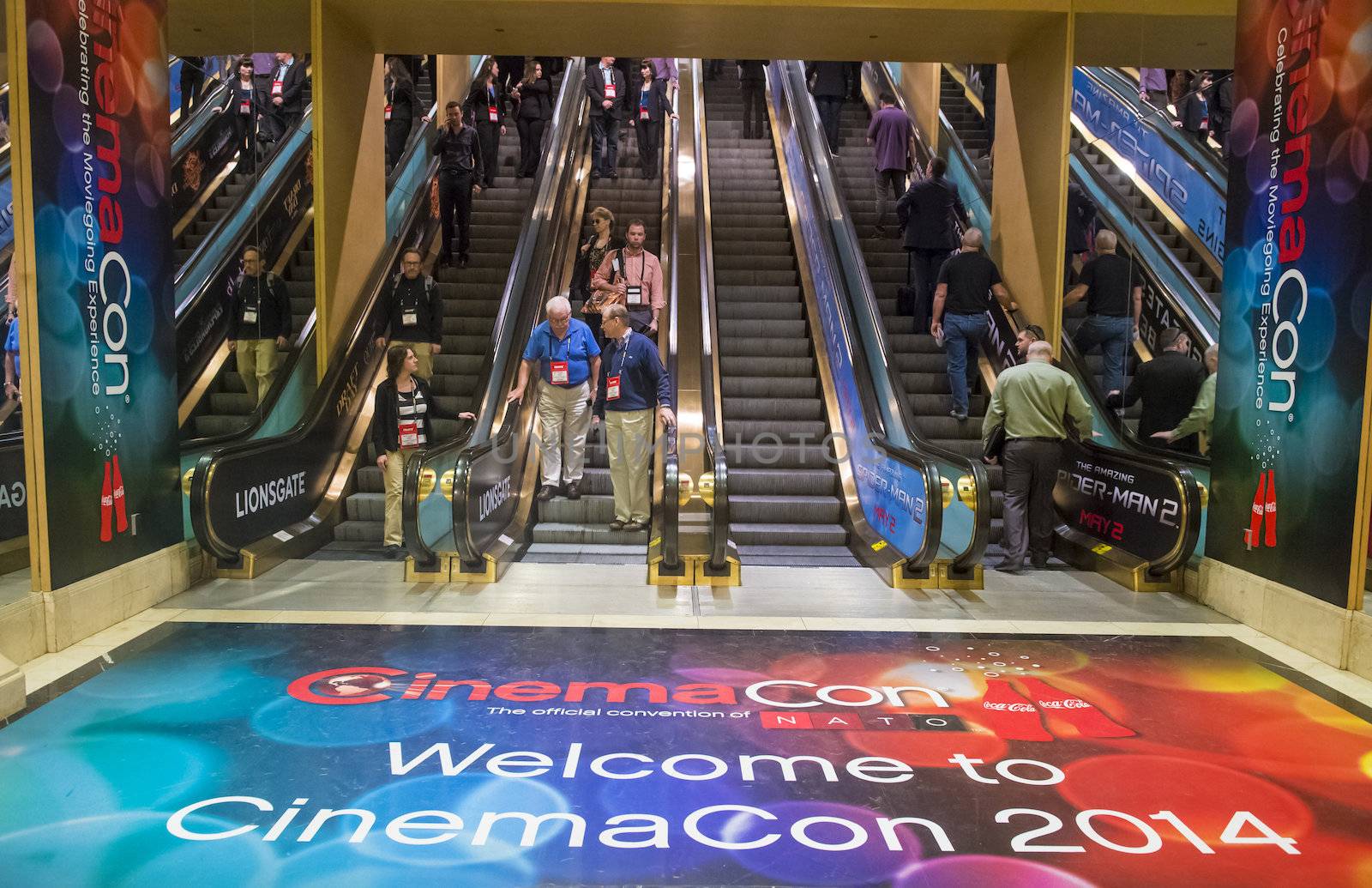 LAS VEGAS - MARCH 25: General trade show atmosphere at CinemaCon, the official convention of the National Association of Theatre Owners, at Caesars Palace on March 25, 2014 in Las Vegas , Nevada