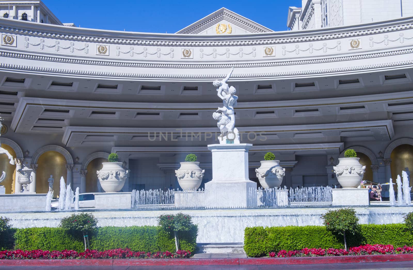 LAS VEGAS - MARCH 25 :The Caesars Palace hotel on March 25, 2014 in Las Vegas. Caesars Palace is a luxury hotel and casino located on the Las Vegas Strip. Caesars has 3,348 rooms in five towers 