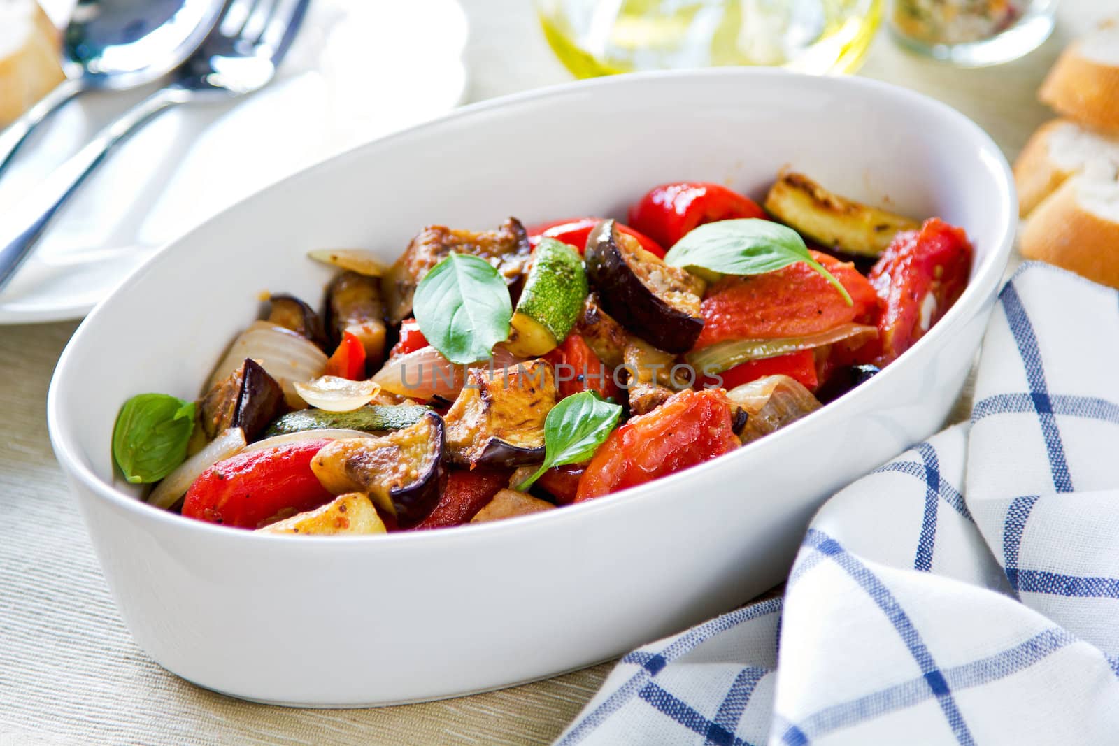 Vegetables stewed or Casserole also known as Ratatouille