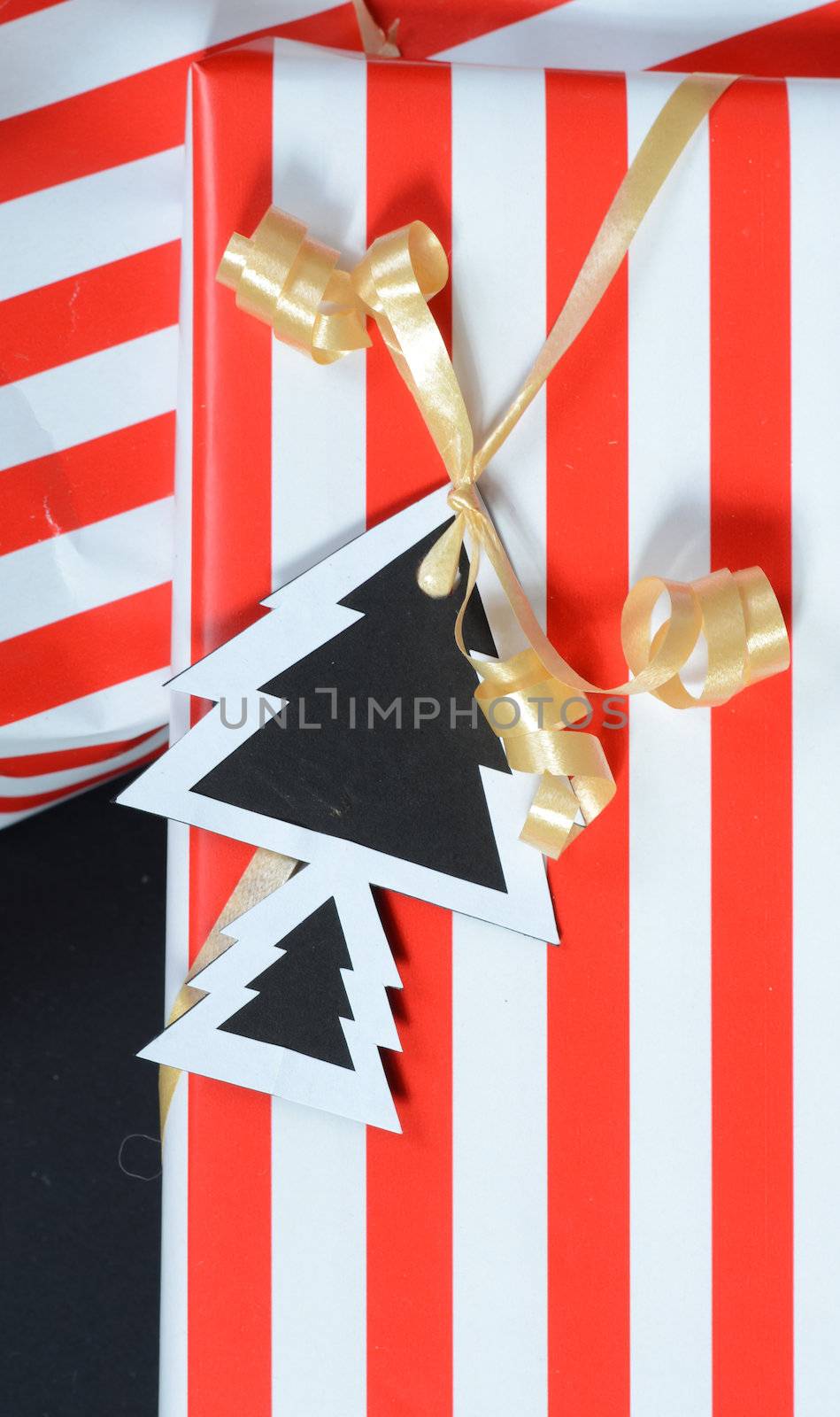 christmas gift with handmade tag