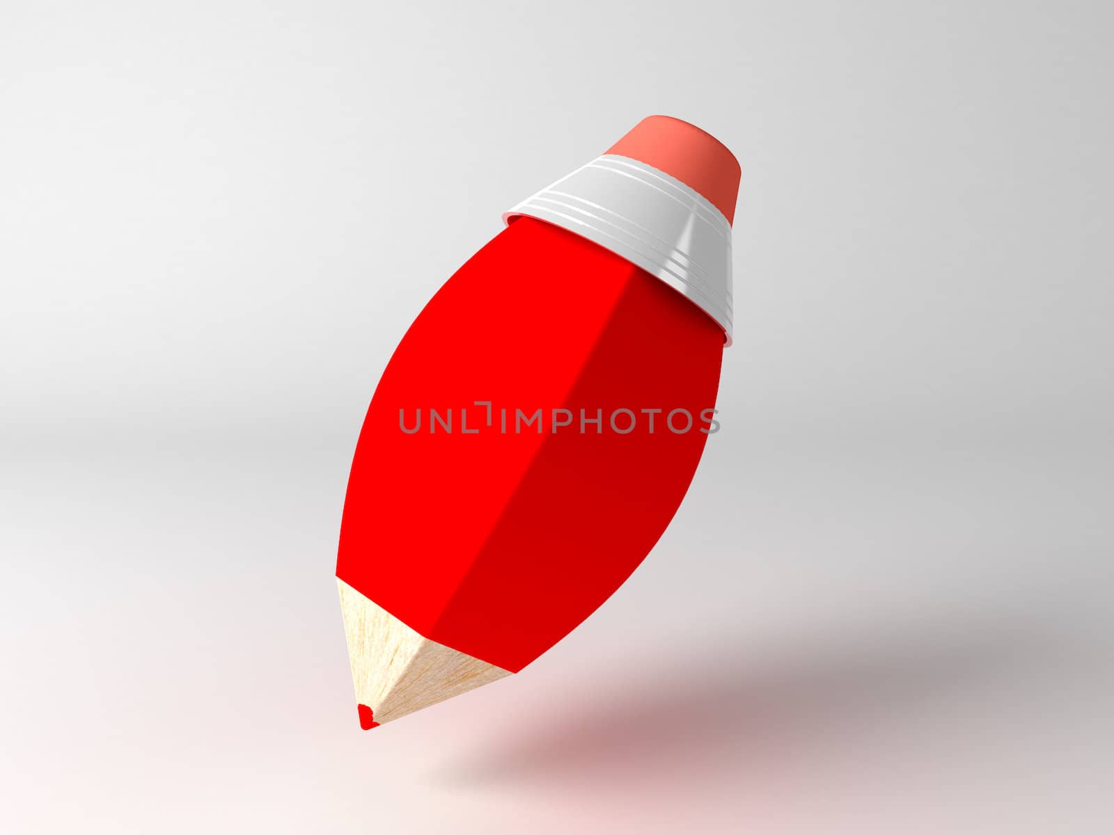 3D render of funny Funny pencil.