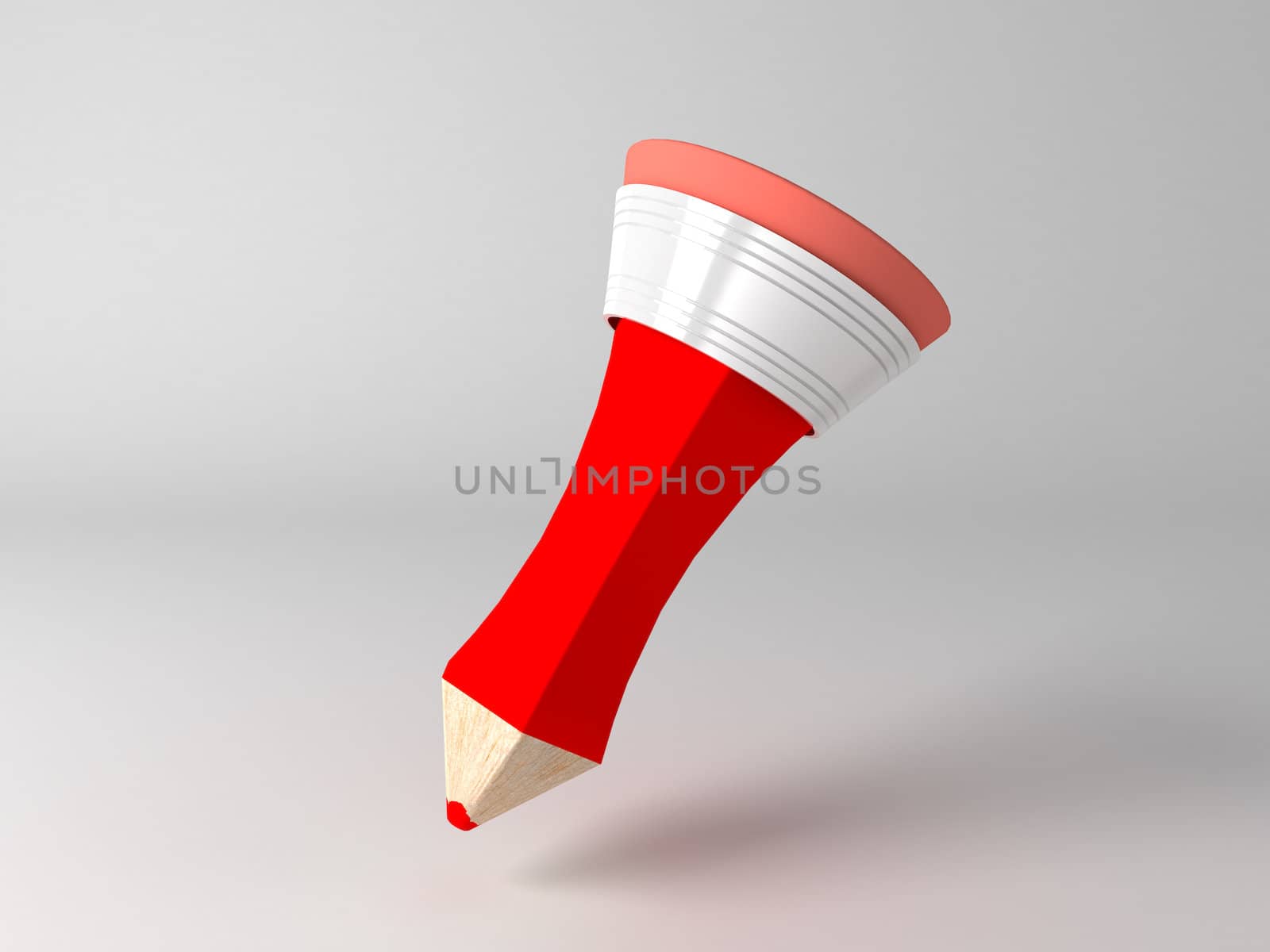 3D render of funny Funny pencil.