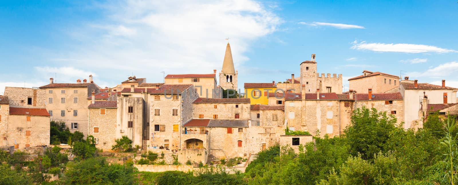 Panorama of Bale village in Istrian peninsula, Croatia.