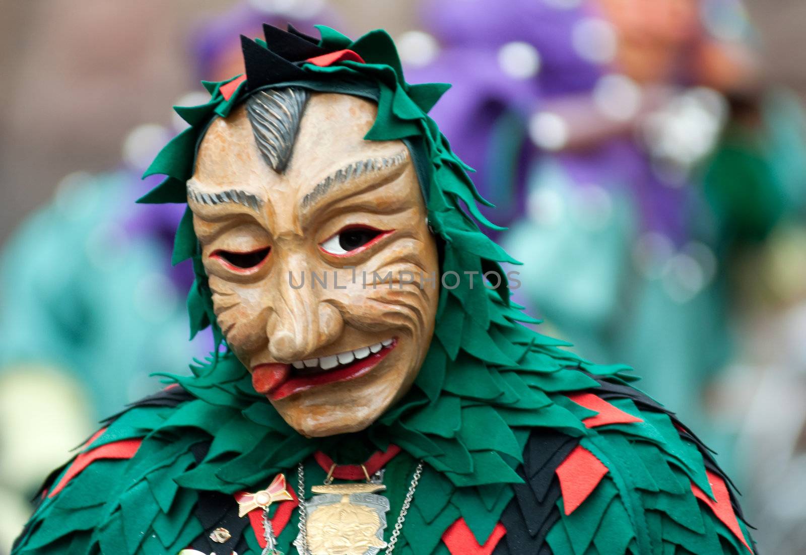 Freiburg, Germany - February 15 : Mask parade at the historical carnival on February 15, 2010 in Freiburg, Germany