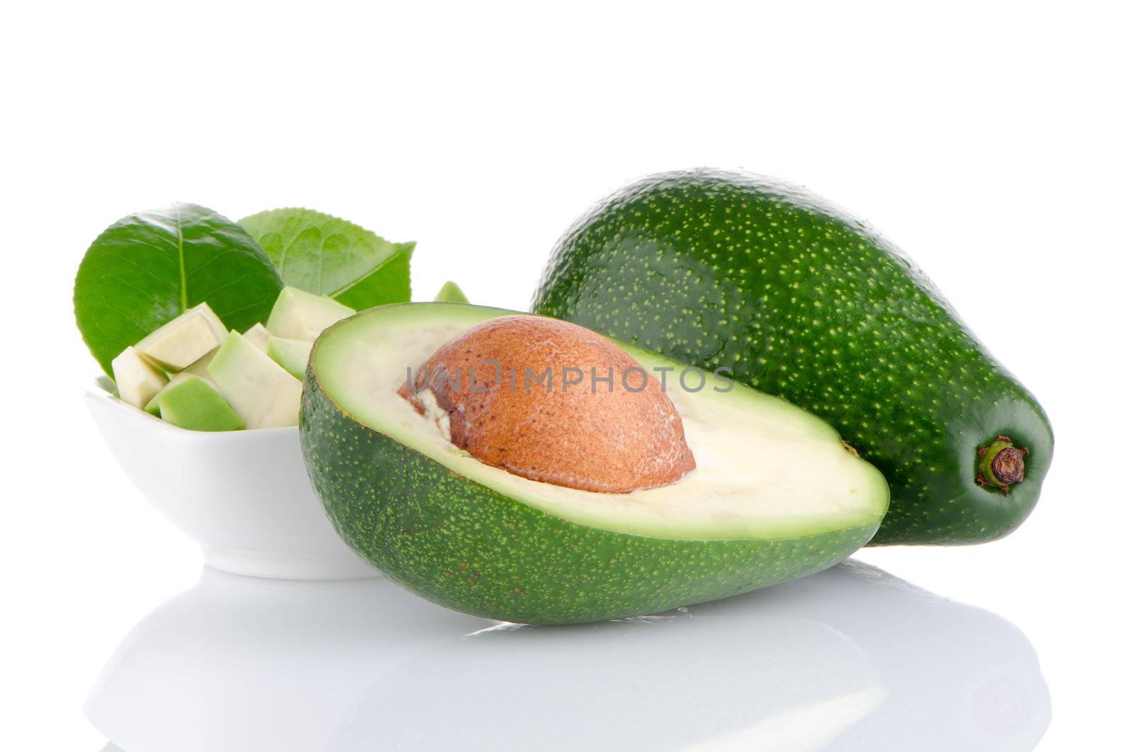 Avocados on white  by homydesign