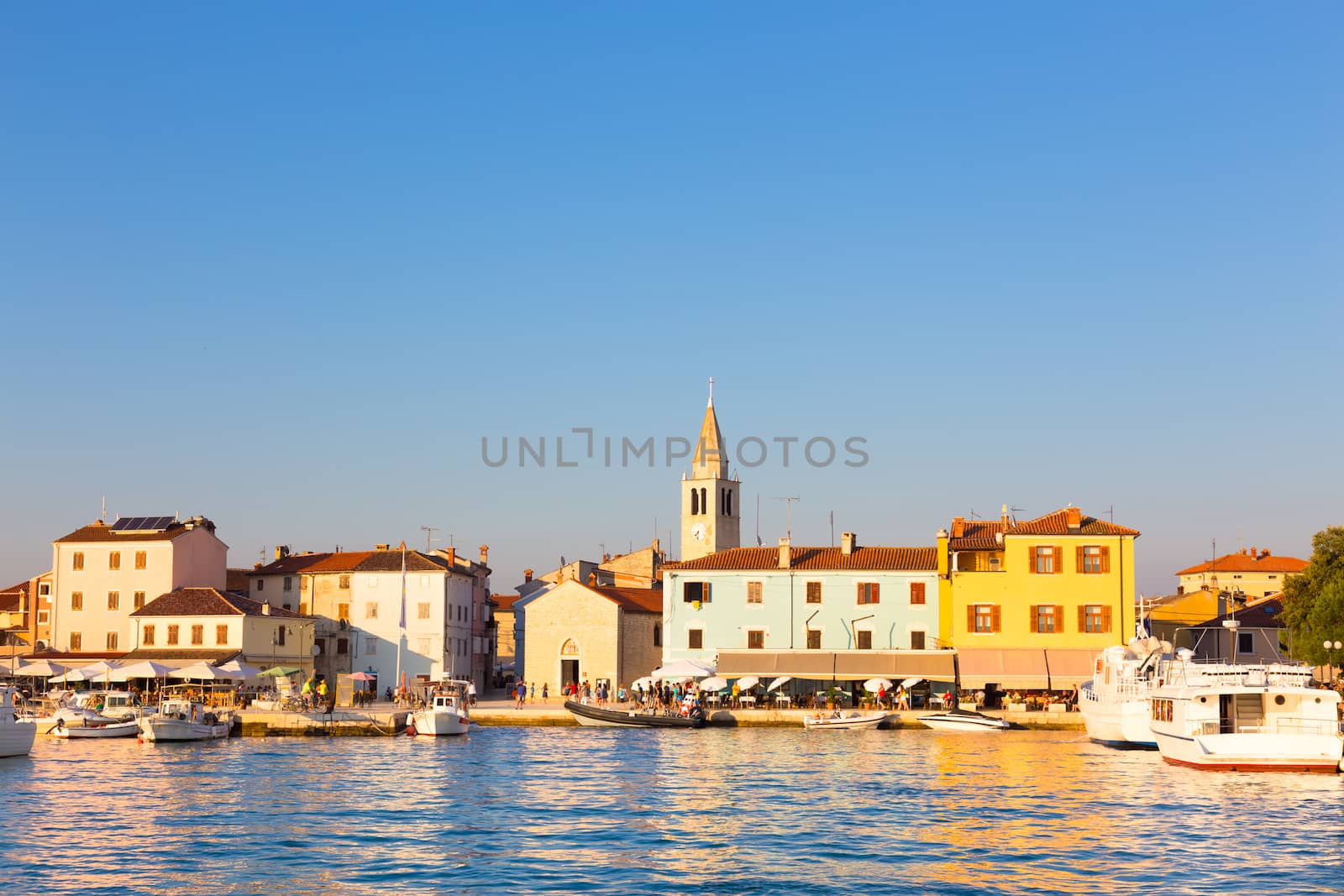 Panorama of Fazana village in Istrian peninsula, Croatia.