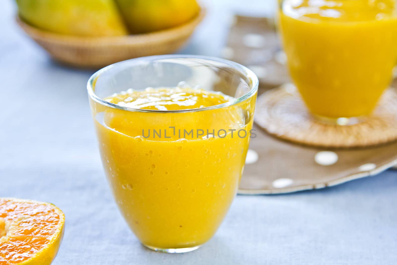 Mango and Orange smoothie by fresh ingredients