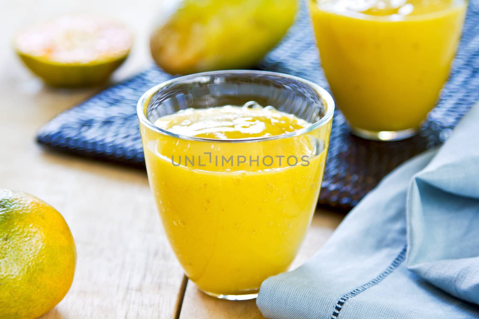 Mango and Orange smoothie by fresh ingredients