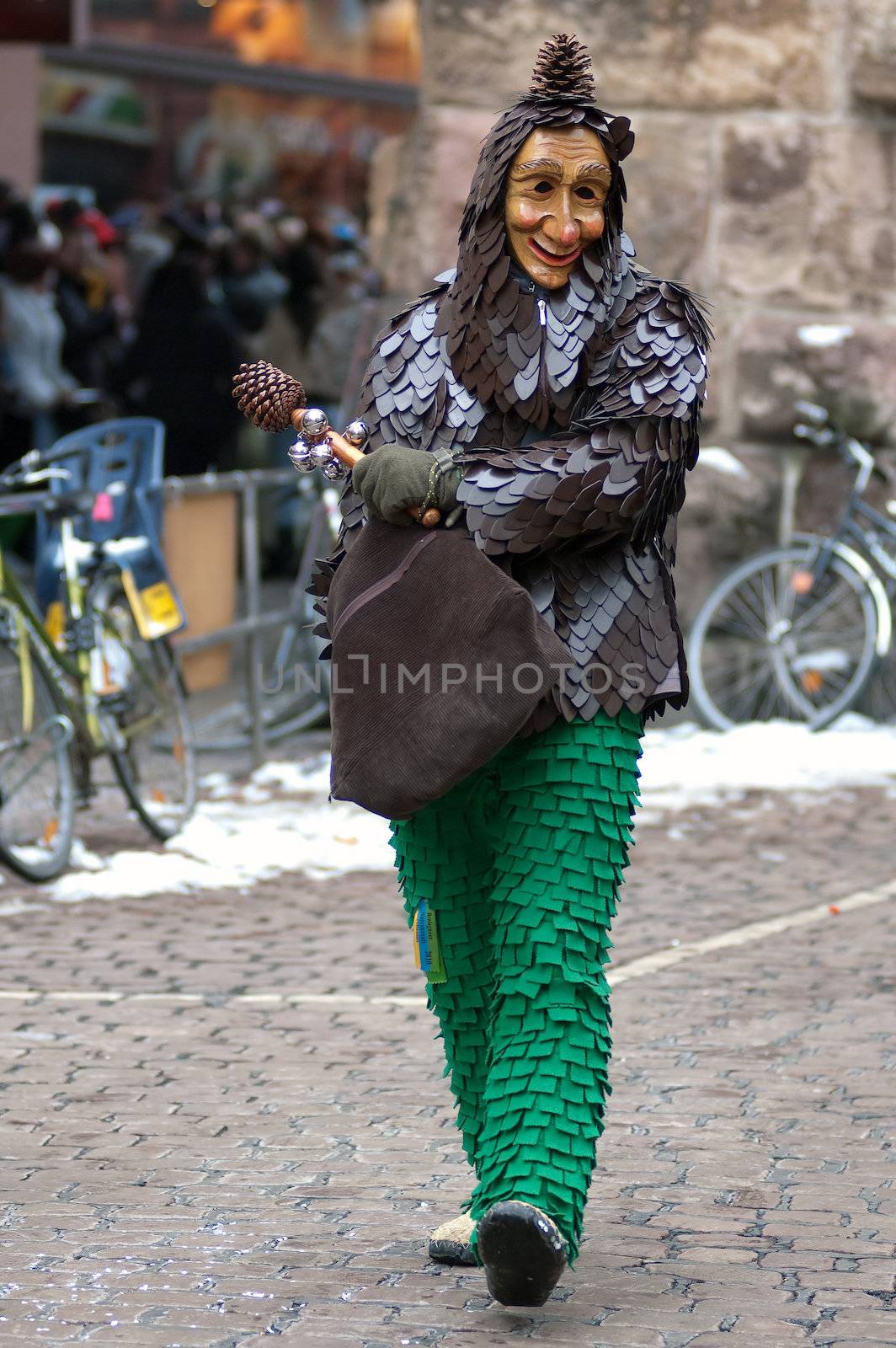 Freiburg, Germany - February 15 : Mask parade at the historical carnival on February 15, 2010 in Freiburg, Germany