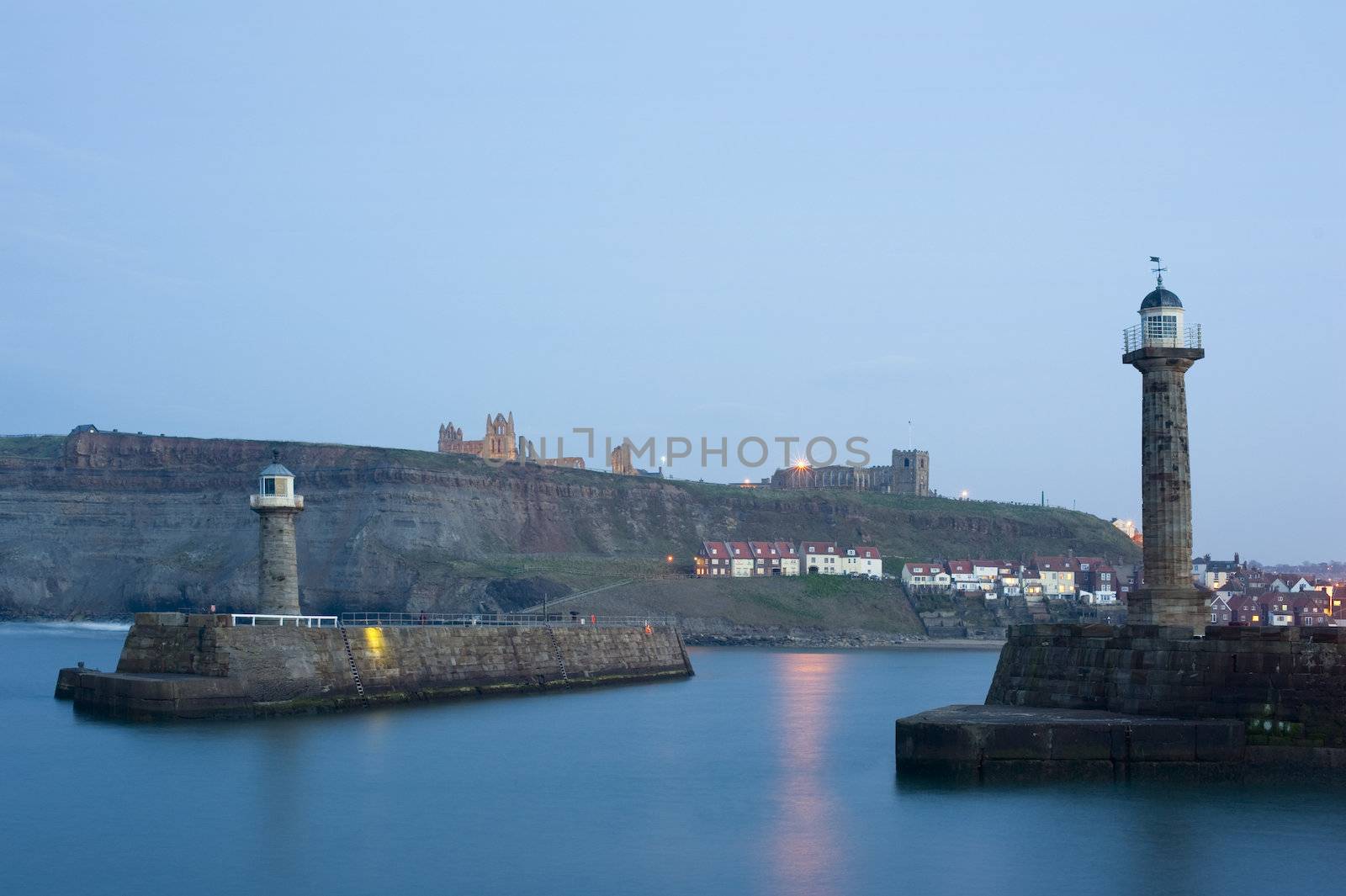 Two breakwater navigation beacons by stockarch