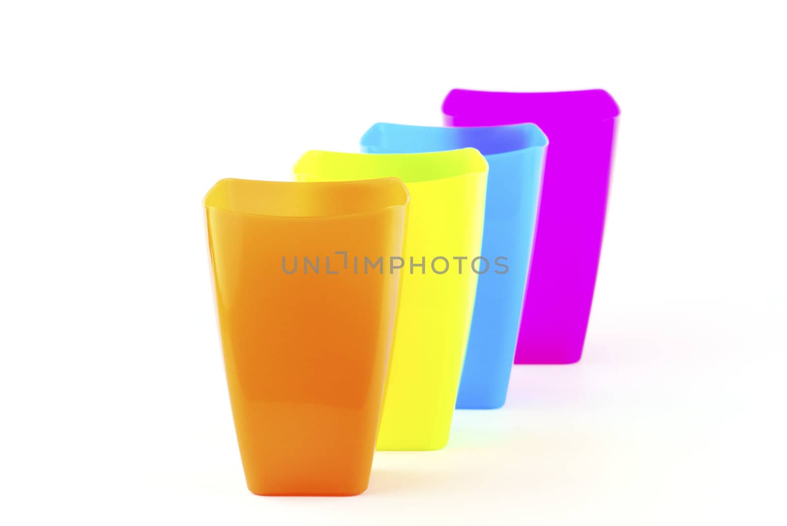 Colorful plastic glasses