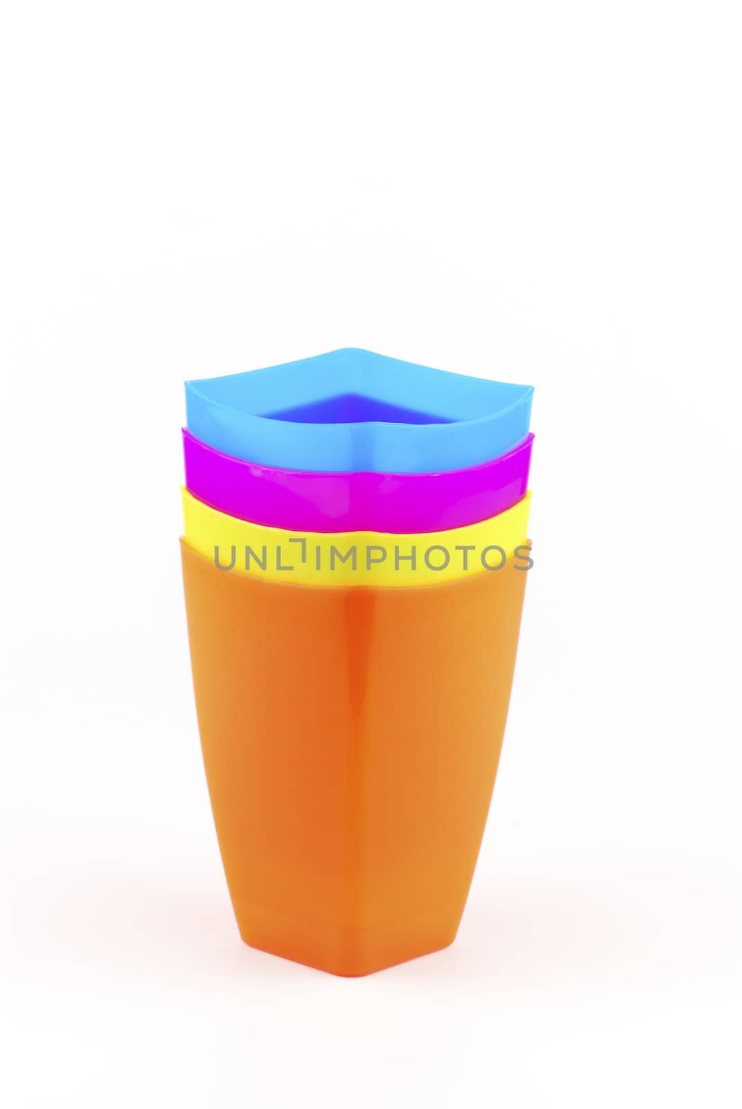 Colorful plastic glasses