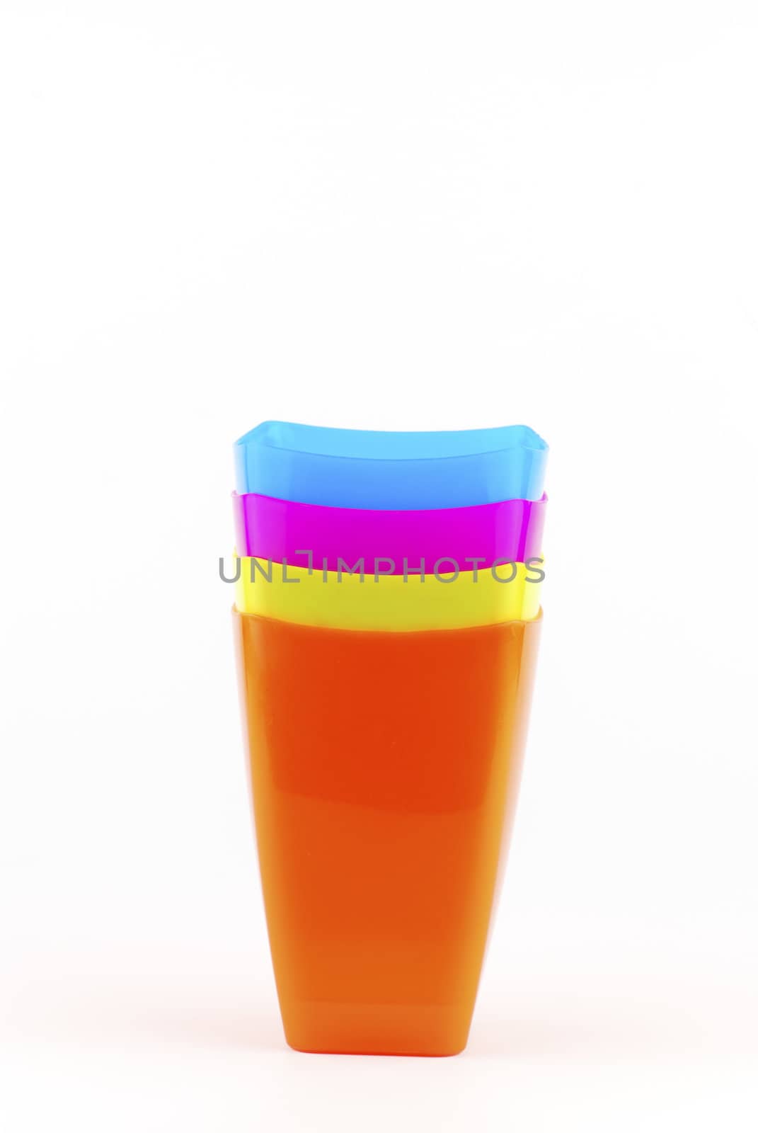 Colorful plastic glasses