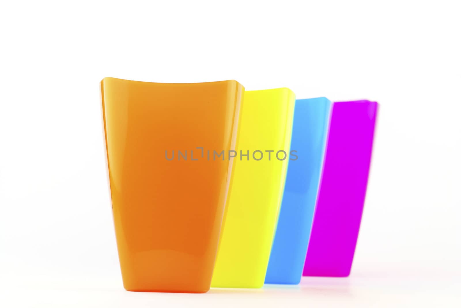 Colorful plastic glasses