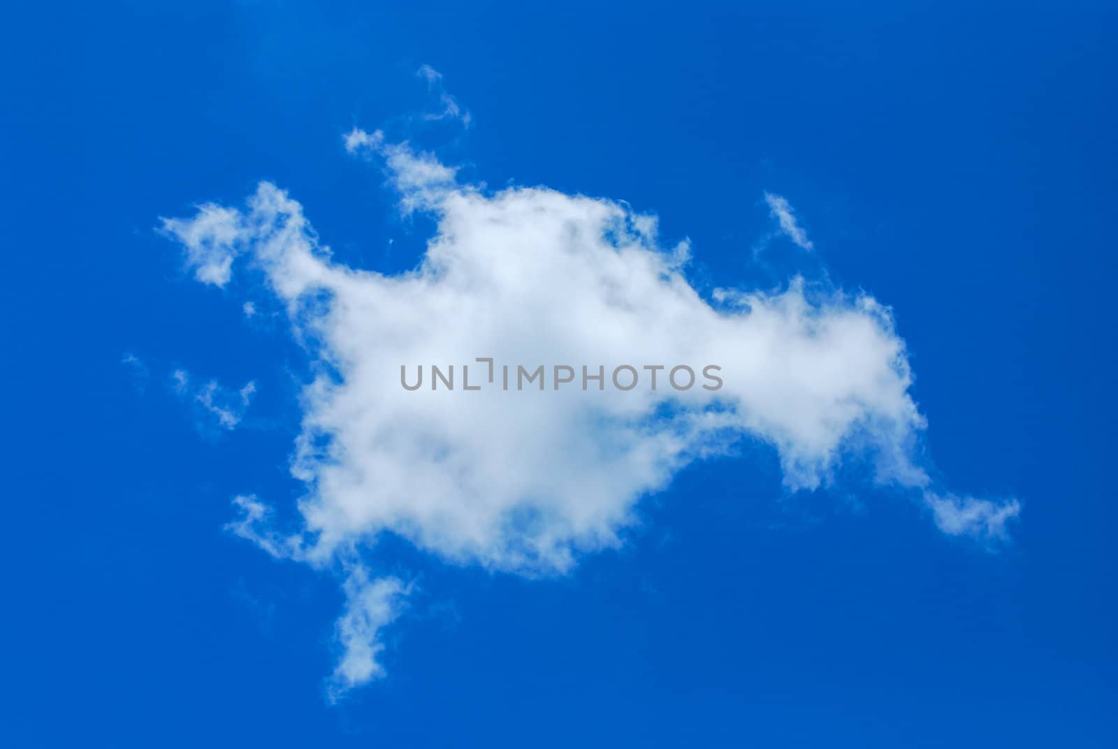 White cloud and blue sky