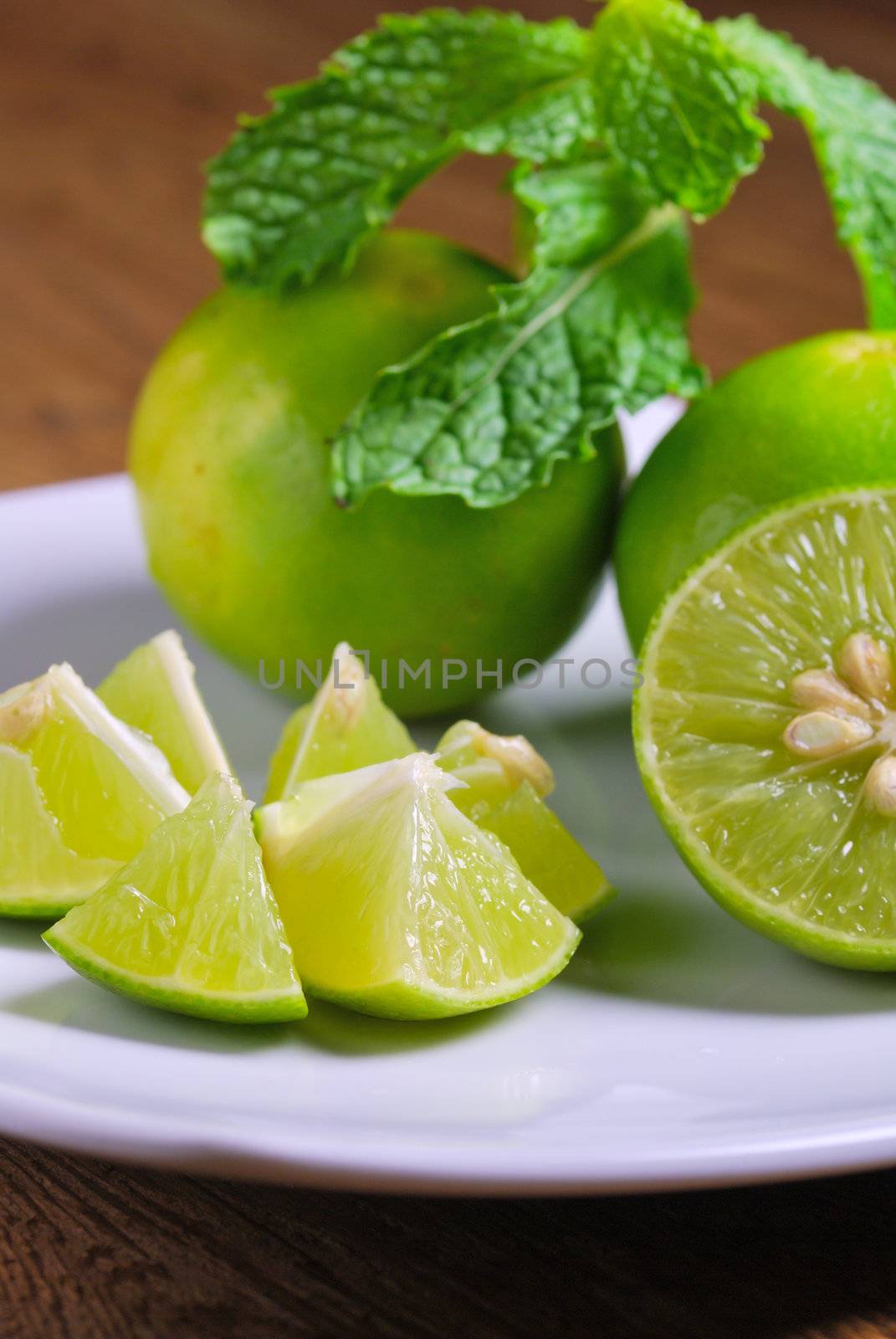Limes and mint
