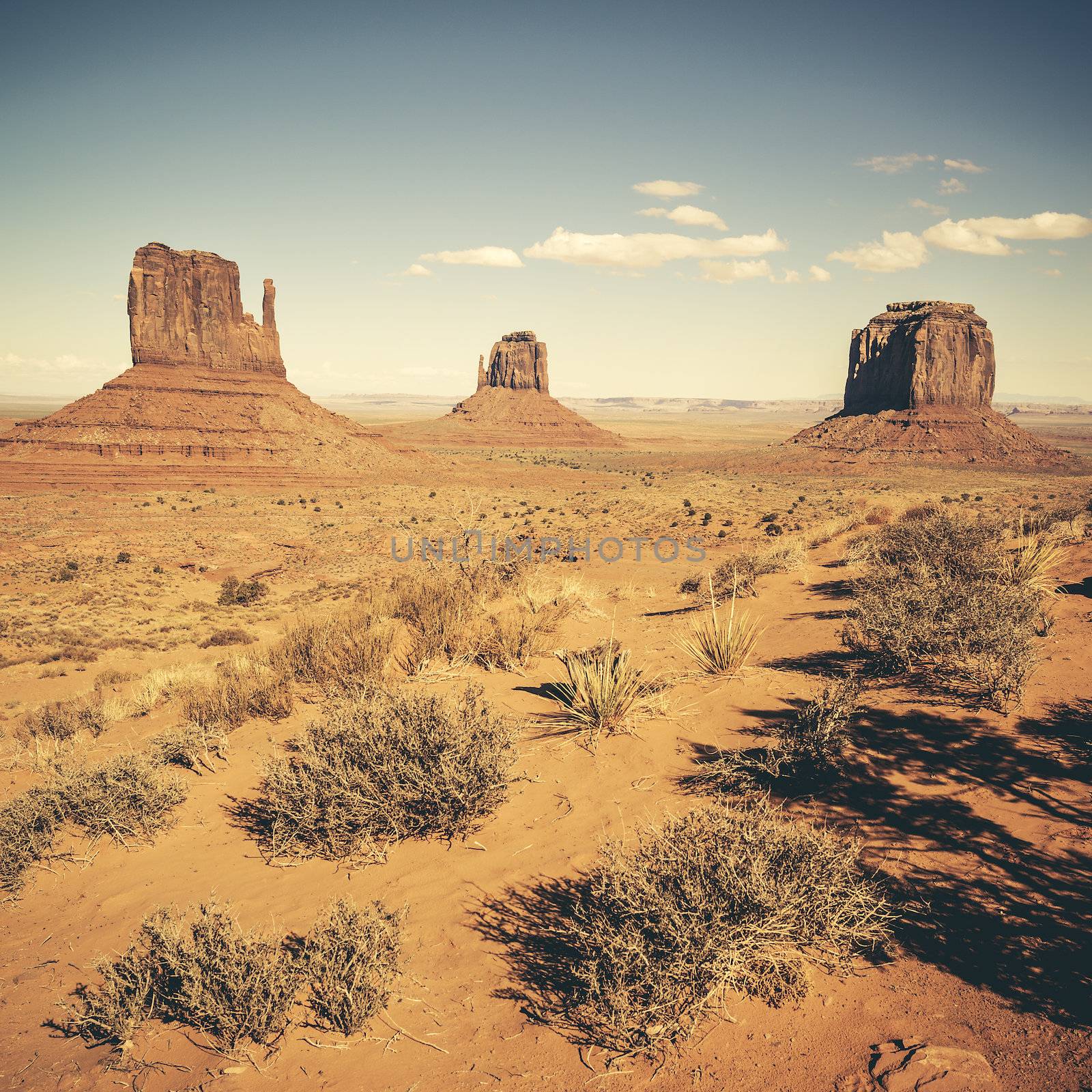 Famous Monument Valley with special photographic processing, USA 