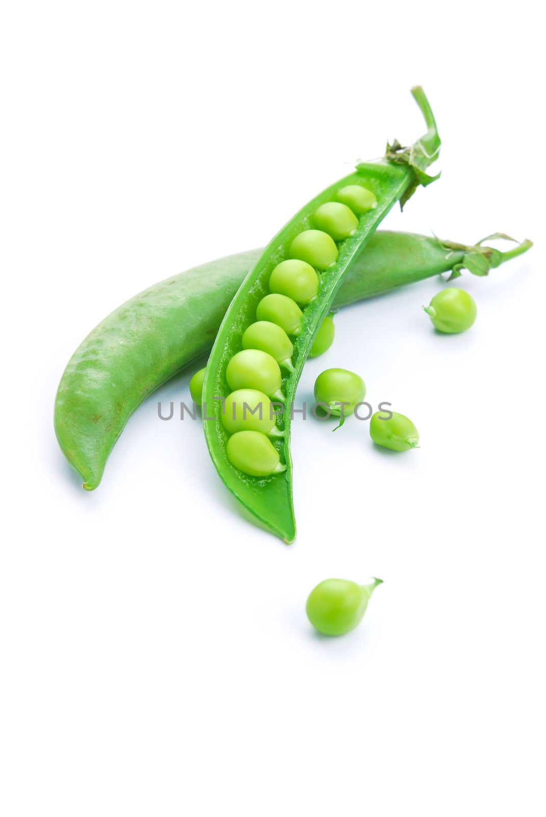 Fresh green pea pod