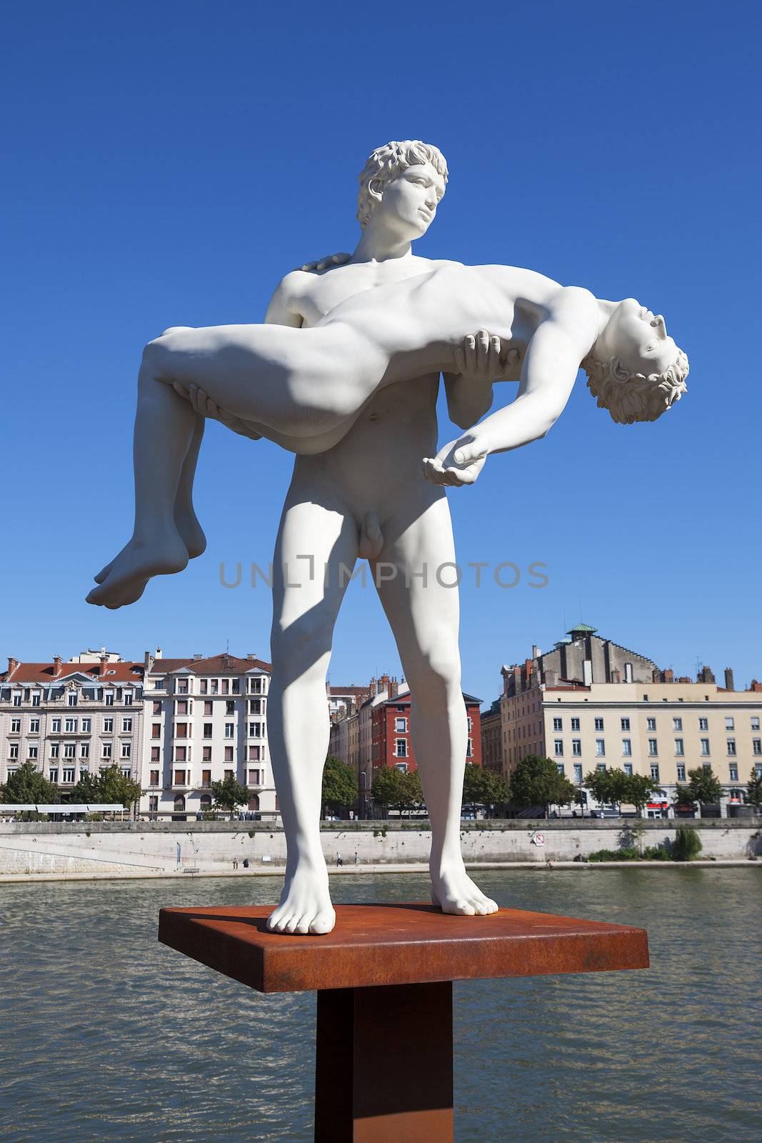 Famous sculpture in Lyon, France, Europe