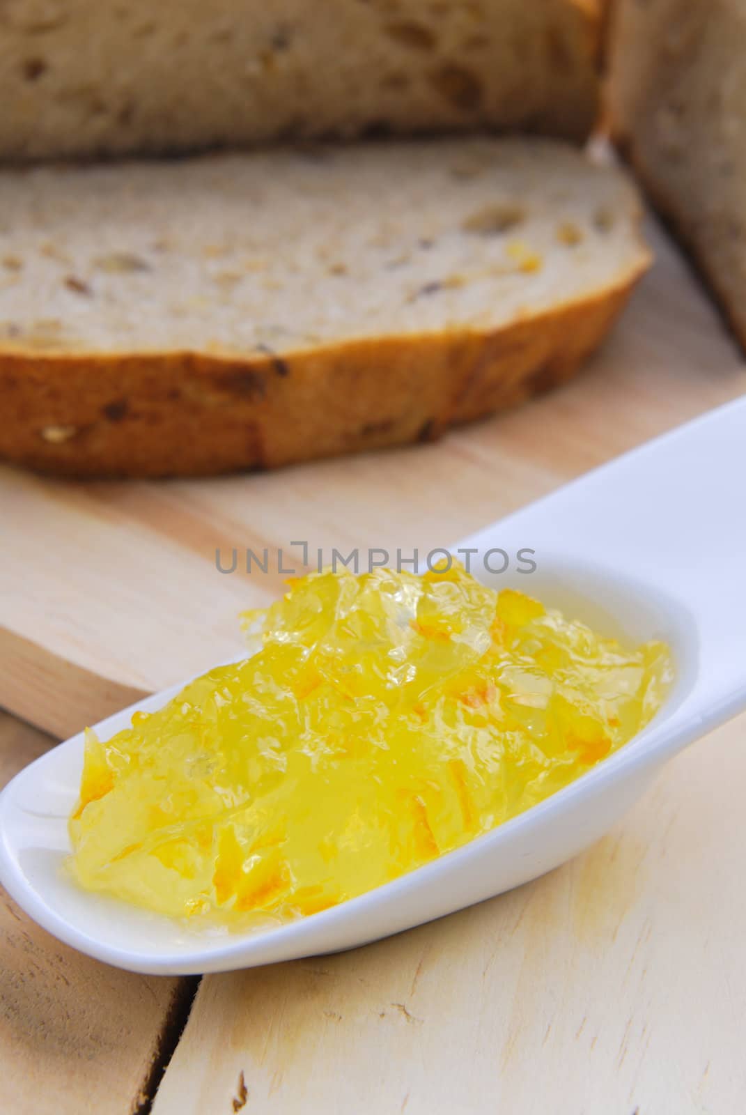 Orange jam and Wholegrain bread