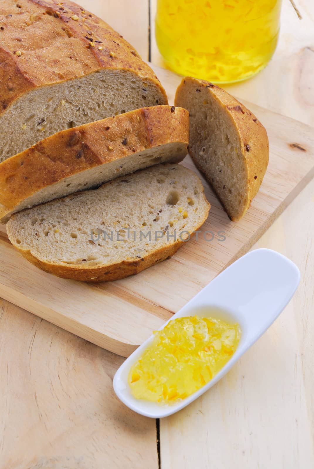 Orange jam and Wholegrain bread