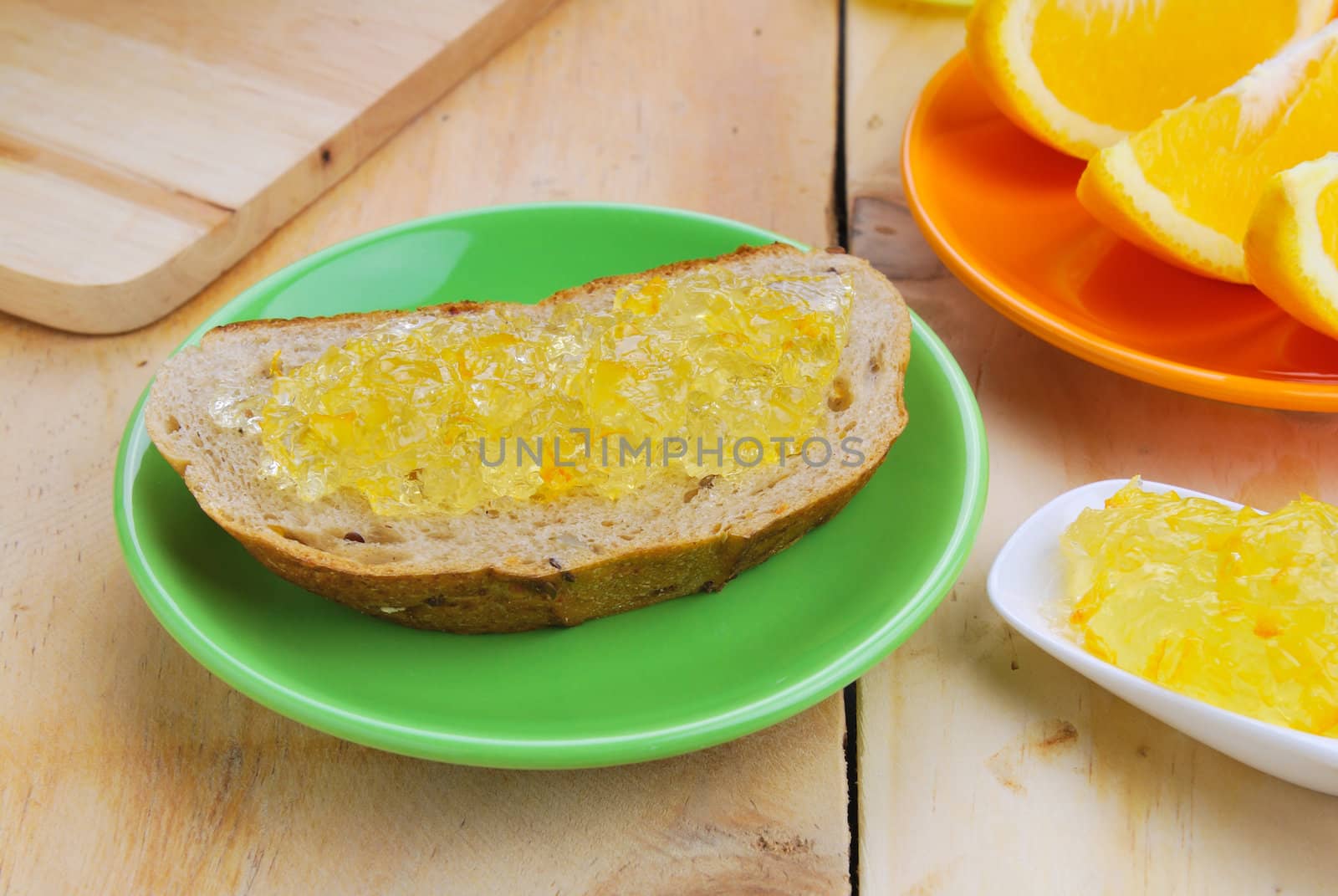 Orange jam and Wholegrain bread