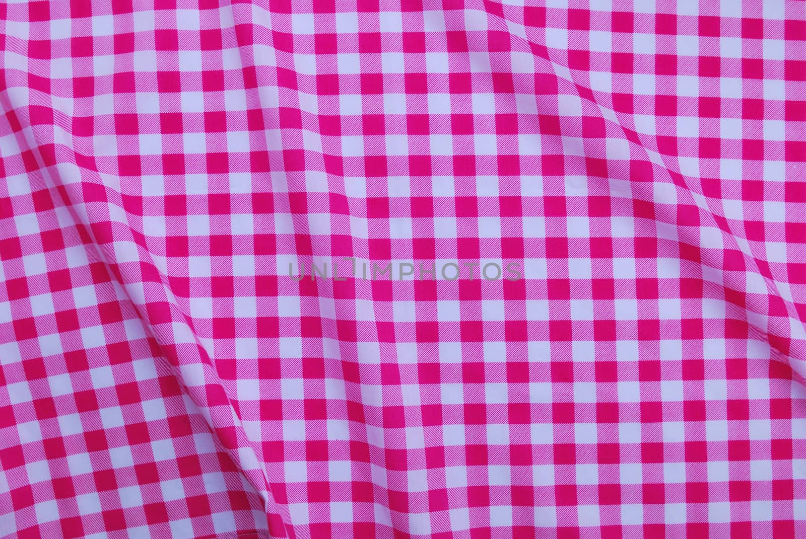 Pink checkered tablecloth texture