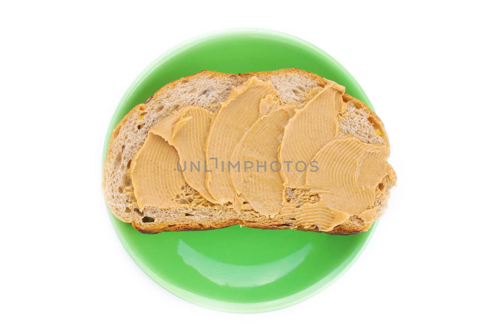 Peanut butter and whole grain , whole wheat bread