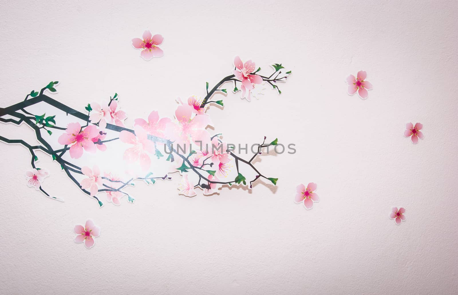 the beautiful flower design on the wall ideal for background and wallpaper purposes