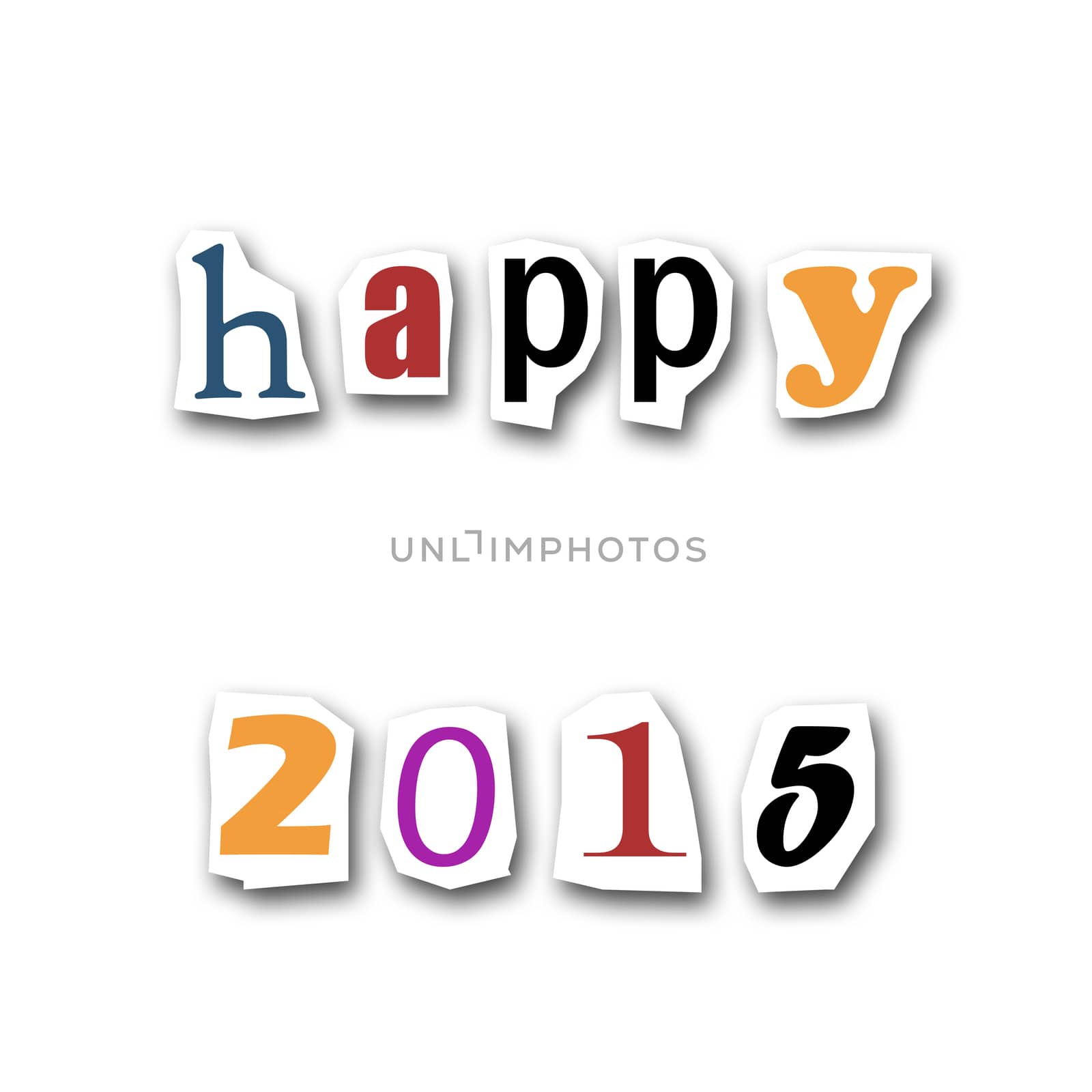 creative divided word - Happy new year