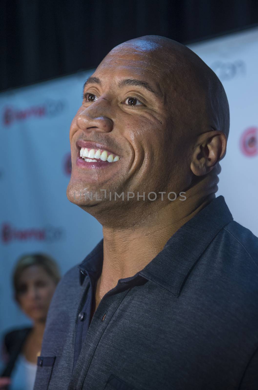 LAS VEGAS, NV - MARCH 24:  Dwayne Johnson (The Rock) arrives at the 2014 CinemaCon Paramount opening night presentation at Caesars Palace on March 24, 2014 in Las Vegas, Nevada