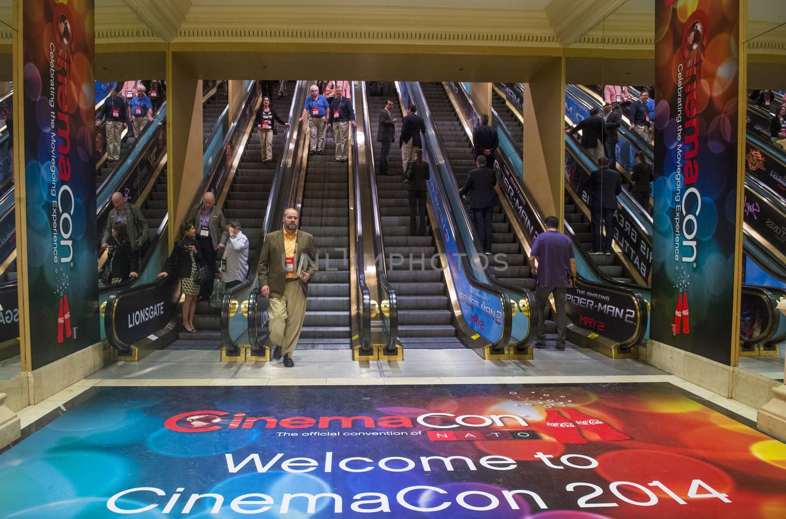 LAS VEGAS - MARCH 25: General trade show atmosphere at CinemaCon, the official convention of the National Association of Theatre Owners, at Caesars Palace on March 25, 2014 in Las Vegas , Nevada